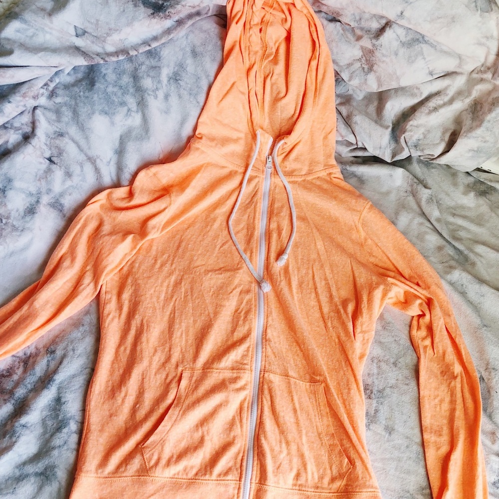 Neon, Tangerine, Orange, Lightweight, Hoodie
